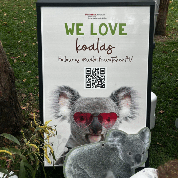 Community awareness by Griffith University Wildlife Watcher, Australian Native Animal support and education.