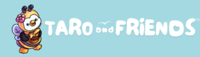 Taro and Friends logo with Taro the Fairy Penguin in a bee costume for Halloween – Redlands Coast Brisbane Australia colouring books